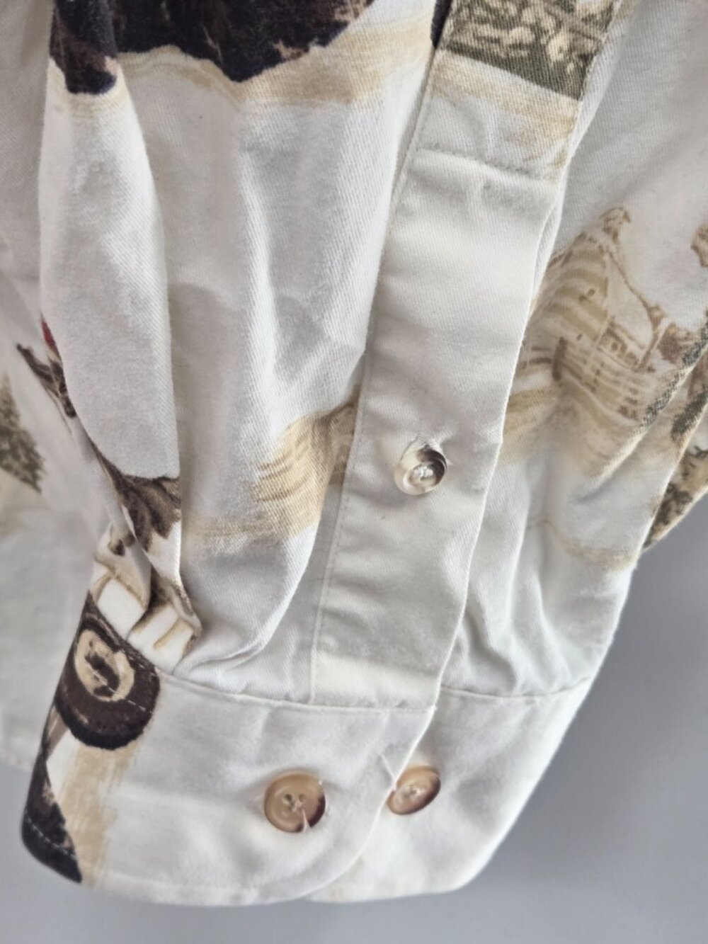 Vintage Bit & Bridle Western Christmas Santa Button Down Shirt Size XL - Picture 11 of 12
